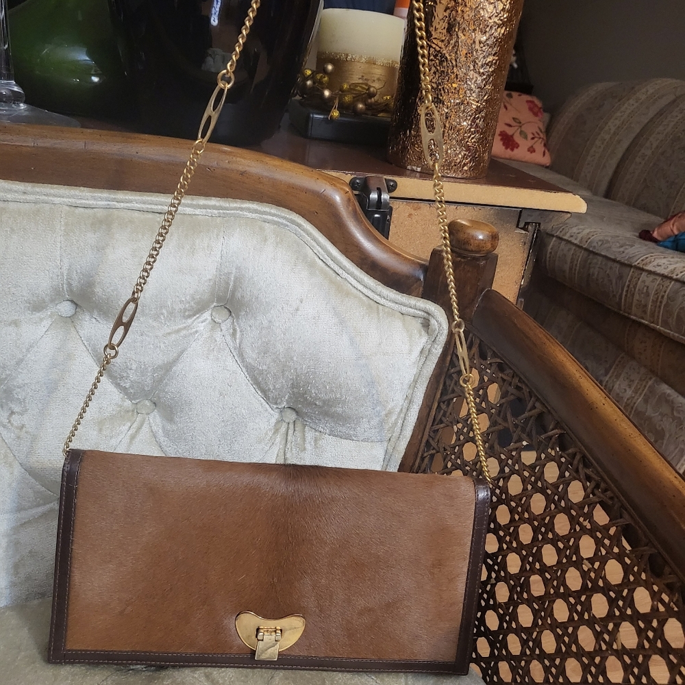 Vintage Real mink Hair chained shoulder bag - Picture 2 of 8